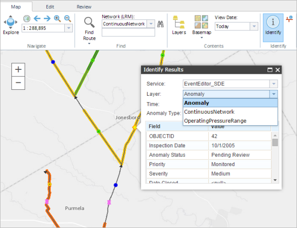 Choosing a different layer to identify Choosing a different layer to identify